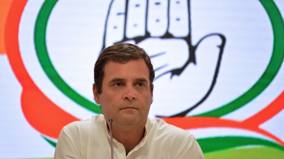 Rahul Ghandi jeszcze jako lider Indyjskiego Kongresu Narodowego, maj 2019 r. / FOT. SAJJAD HUSSAIN / AFP / EAST NEWS / 