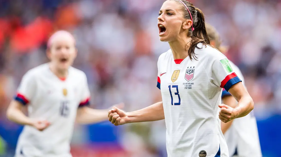 Reprezentantka USA Alex Morgan podczas finałowego meczu USA-Holandia, Mistrzostwa Świata w Piłce Nożnej Kobiet, Lyon, 7 lipca 2019 r. / fot. PETTER ARVIDSON / Imago Sport and News / East News