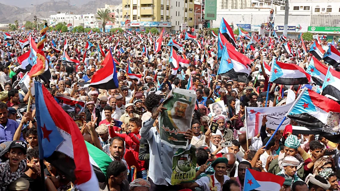 Demonstracje separatystów z Południowego Jemenu, Aden, 15 sierpnia 2019 r. / Fot. Nabil Hasan / AFP / East News / 