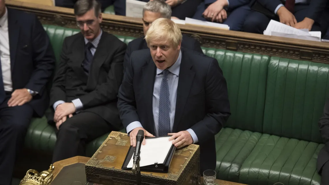 Boris Johnson w Izbie Gmin, Londyn, 4 września 2019 r. / Fot. Jessica Taylor / UK Parliament / Xinhua / East News / 
