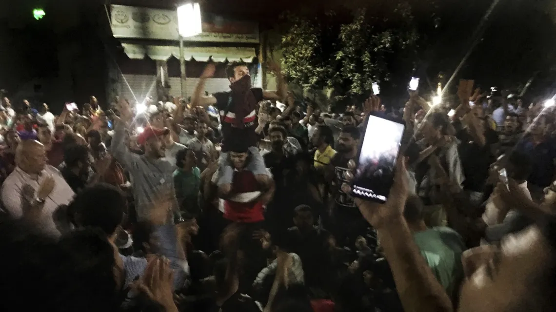 Antyprezydenckie protesty na ulicach Kairu, 21 września 2019 r. / Fot. Nariman El-Mofty / AP Photo / East News / 