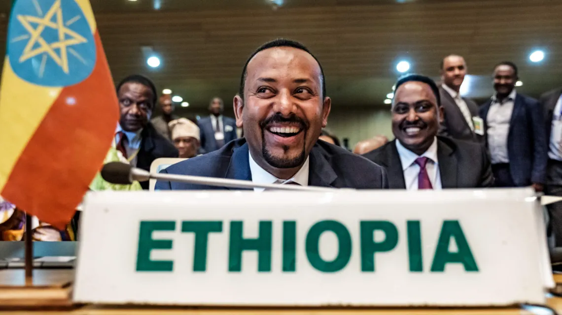 Abiy Ahmed, premier Etiopii, przed spotkaniem z afrykańskimi przywódcami. Addis Abeba, styczeń 2019 r. /  / FOT. EDUARDO SOTERAS / AFP / EASTNEWS