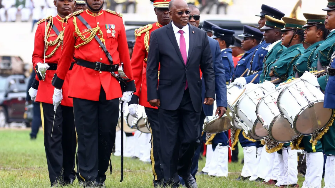 Prezydent John Magufuli podczas obchodów rocznicy niepodległości Tanzanii, grudzień 2019 r. / Fot. STRINGER / AFP / EAST NEWS / 