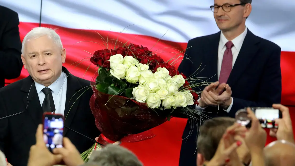 Wieczór wyborczy w siedzibie Prawa i Sprawiedliwości, 13 października 2019 r. / / FOT. Piotr Molecki/East News