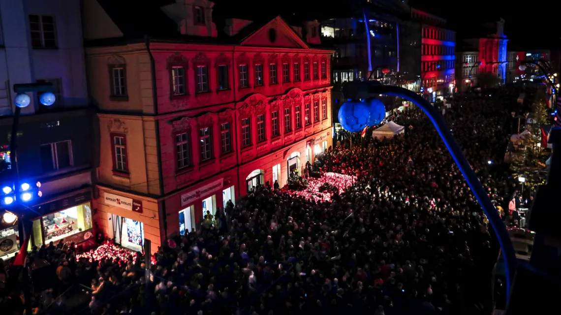 30. rocznica Aksamitnej Rewolucji, Praga, 17 listopada 2019 r. / Fot. Petr David Josek / AP Photo / East News / 