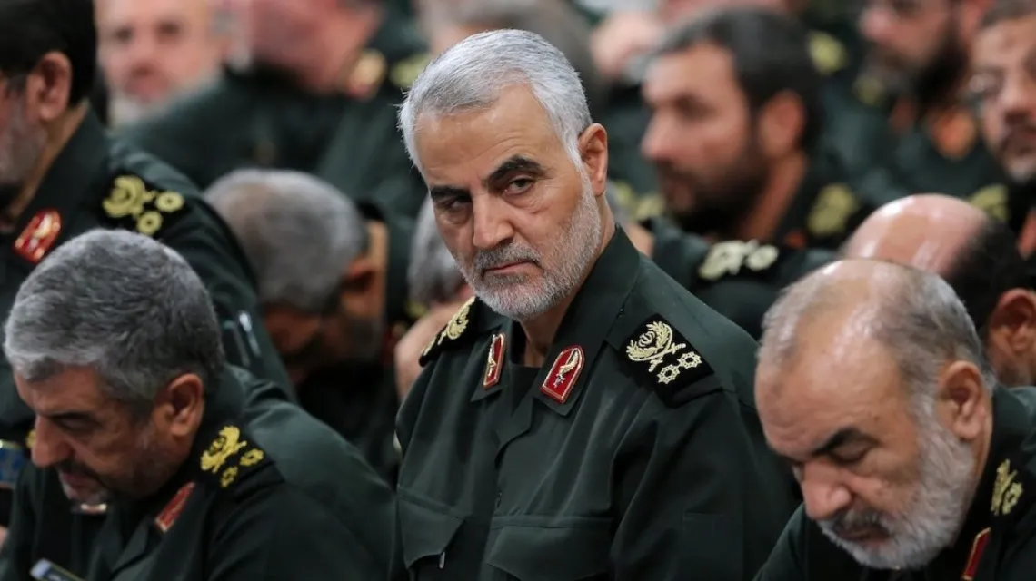 Generał Kasem Sulejmani podczas spotkania z irańskim wojskiem, wrzesień 2016 r. / FOT. Polaris Images/East News / 