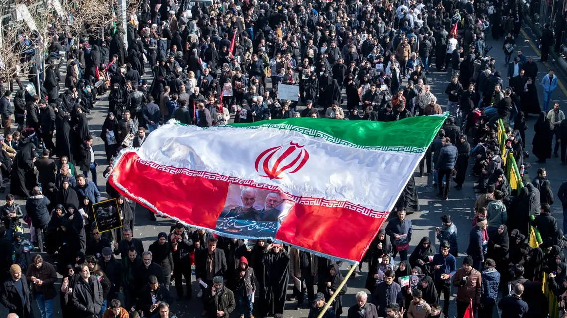 Ceremonia pogrzebowa generała Sulejmaniego, Teheran, 6 stycznia 2020 r. / Fot. Hamed Malekpour/Polaris Images/East News / 