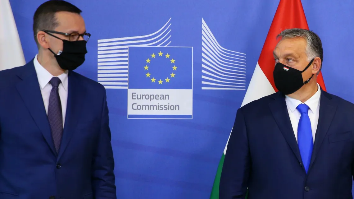 Mateusz Morawiecki i Viktor Orbán w Brukseli, 24 września 2020 r. Fot. Isopix/East News / 