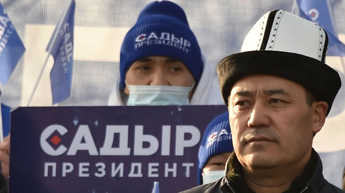Prezydent Sadyr Dżaparow w Biszkeku, 8 stycznia 2021 r. Fot. VYACHESLAV OSELEDKO/AFP/East News / 