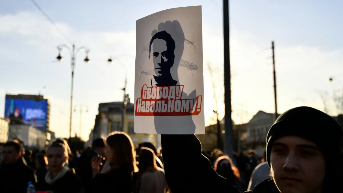 Demonstracja z żądaniem uwolnienia Aleksieja Nawalnego, Jekaterynburg, 21 kwietnia 2021 r. / Pavel Lisitsyn / Sputnik / East News / 