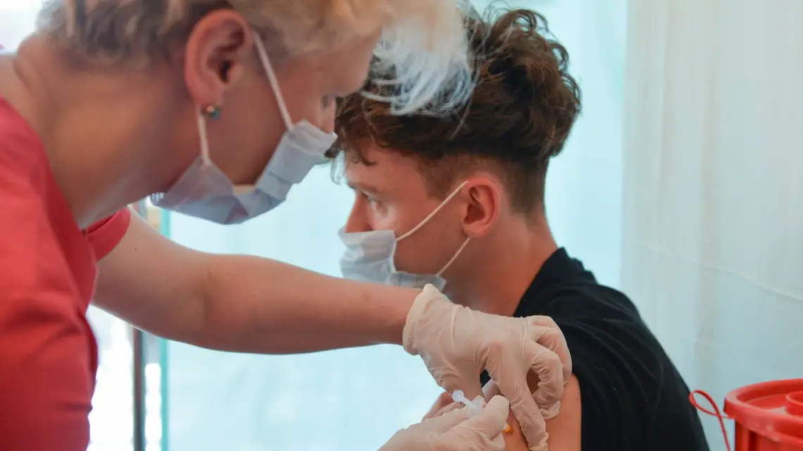 Punkt szczepień w Przemyślu, 17 maja 2021 r. Fot. Łukasz Solski/East News / 