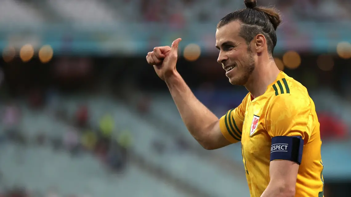 Gareth Bale podczas meczu Turcja-Walia, Baku, 16 czerwca 2021 r. / Fot. Naomi Baker / Getty Pool / Associated Press / East News / 