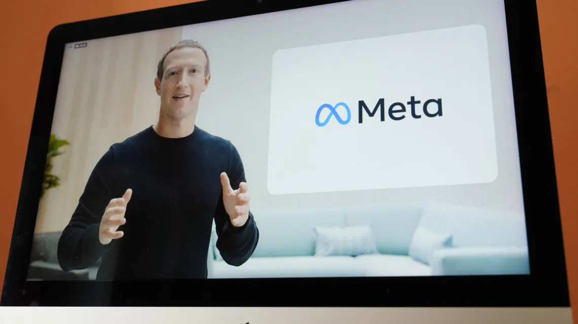 Mark Zuckerberg podczas wirtualnej konferencji 28 października ogłosił zmianę nazwę spółki na Meta. / AP/Associated Press/East News / 