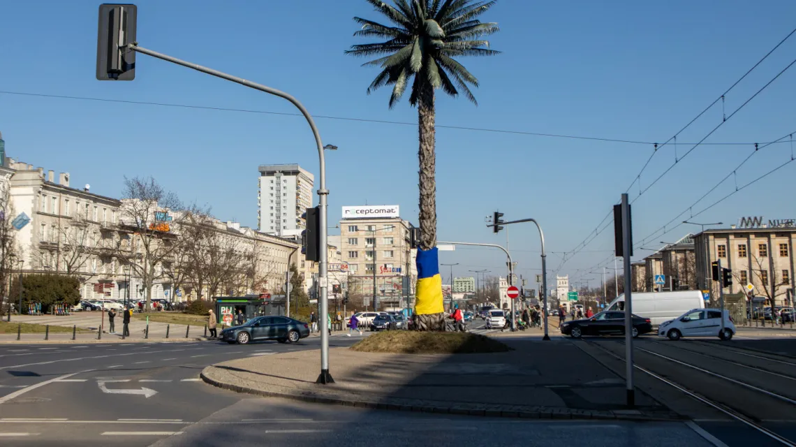 Rondo de Gaulle’a. Warszawa, 18 marca 2022 r. / TOMASZ JASTRZĘBOWSKI / REPORTER