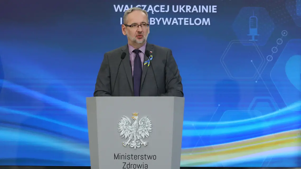 Konferencja ministra zdrowia dot. systemu ochrony zdrowia dla obywateli Ukrainy, Warszawa, 2 marca 2022 r. / Fot Tomasz Jastrzebowski/REPORTER / 