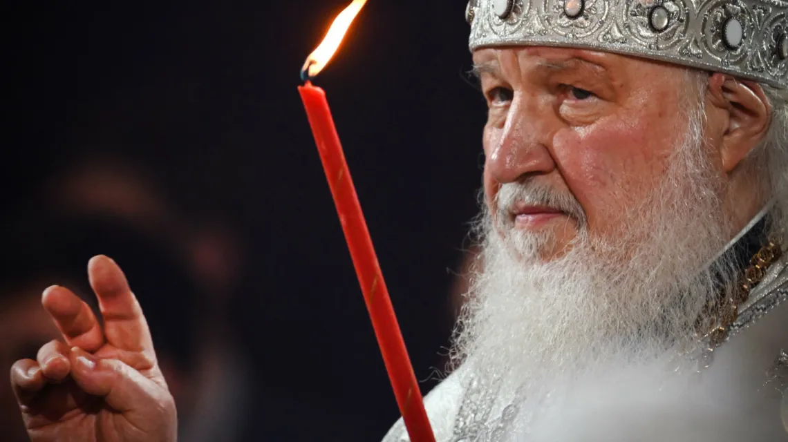 Patriarcha Cyryl, kwiecień 2022 r. Fot. ALEXANDER NEMENOV/AFP/East News / 