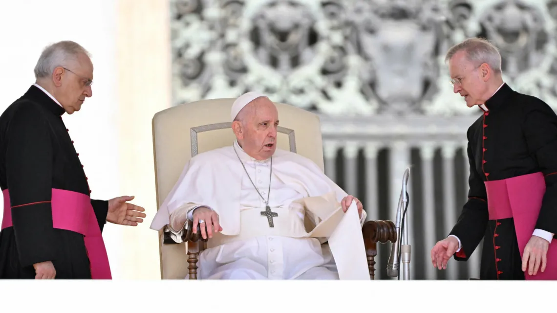 Audiencja papieska na placu św. Piotra. Watykan, 11 maja 2022 r. / fot. ALBERTO PIZZOLI/AFP/East News / 