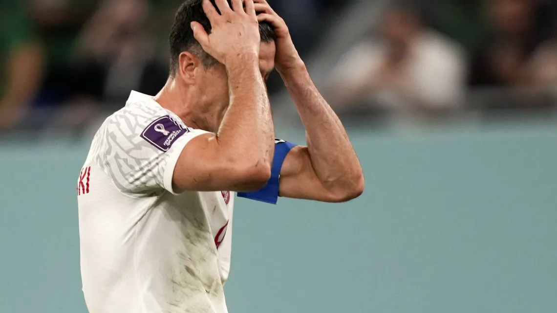 W meczu z Meksykiem Robert Lewandowski nie wykorzystał karnego, Doha, 22 listopada 2022 r. / Fot. Li Gang / Xinhua News / East News / 