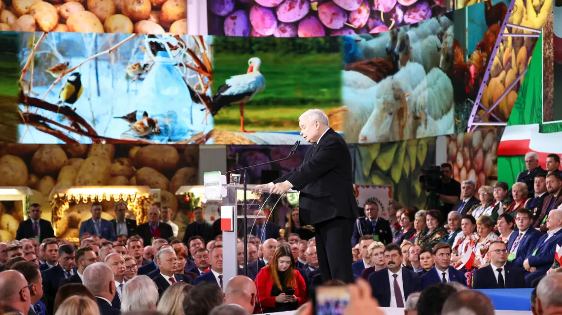 Zgromadzenie Polskiej Wsi z udziałem prezesa PiS Jarosława Kaczyńskiego. Przysucha, grudzień 2022 r. / FOT. Piotr Molecki/East News / 