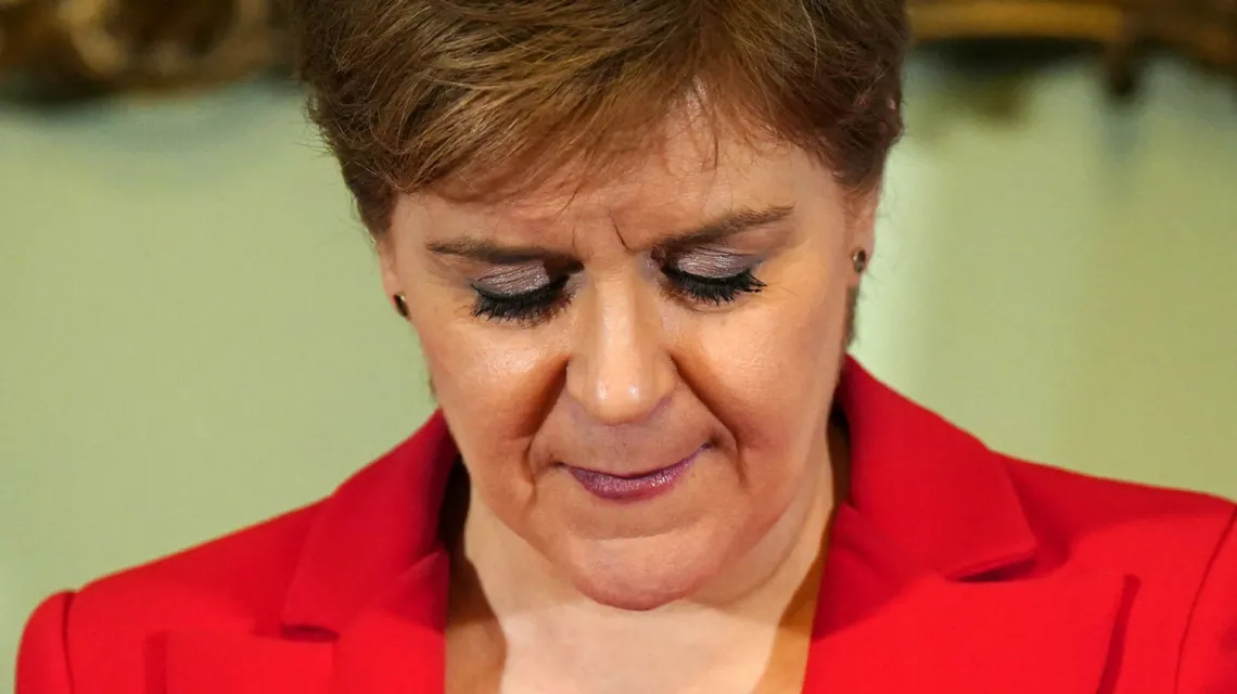Premierka Szkocji Nicola Sturgeon. Edynburg, luty 2023 / fot. JANE BARLOW/AFP/East News / 