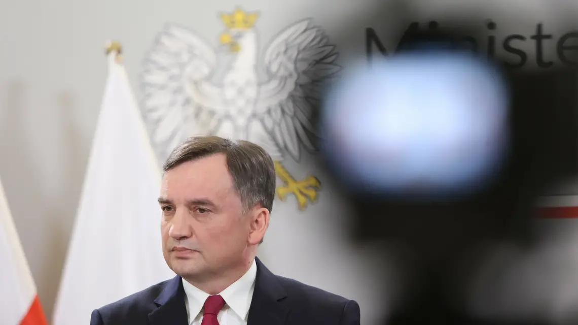 Zbigniew Ziobro podczas konferencji prasowej, marzec 2023 r. / FOT. Tomasz Jastrzebowski/REPORTER / 