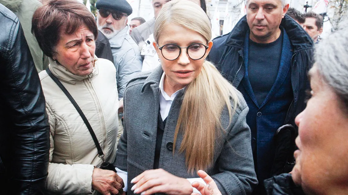 Julia Tymoszenko na spotkaniu z sympatykami. Kijów, październik 2018 r. / STEPAN FRANKO / EPA / PAP