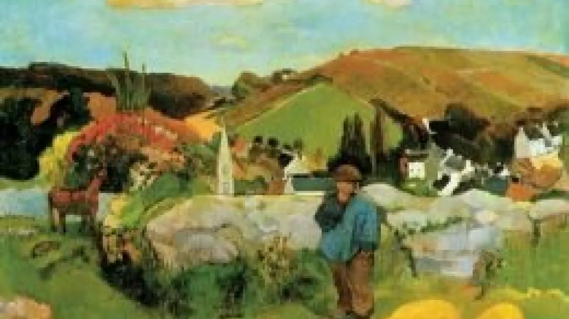 Krajobrazy Bretanii na obrazie Paula Gauguina "Świniarczyk" / 