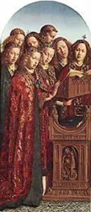 Jan van Eyck, Ołtarz gandawski (1426-27), fragment / 