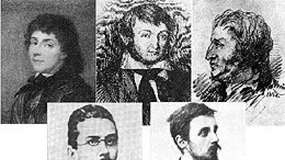 Tadeusz Kościuszko, Maurycy Mochnacki, Adam Mickiewicz, Romuald Traugutt, Stanisław Brzozowski / 