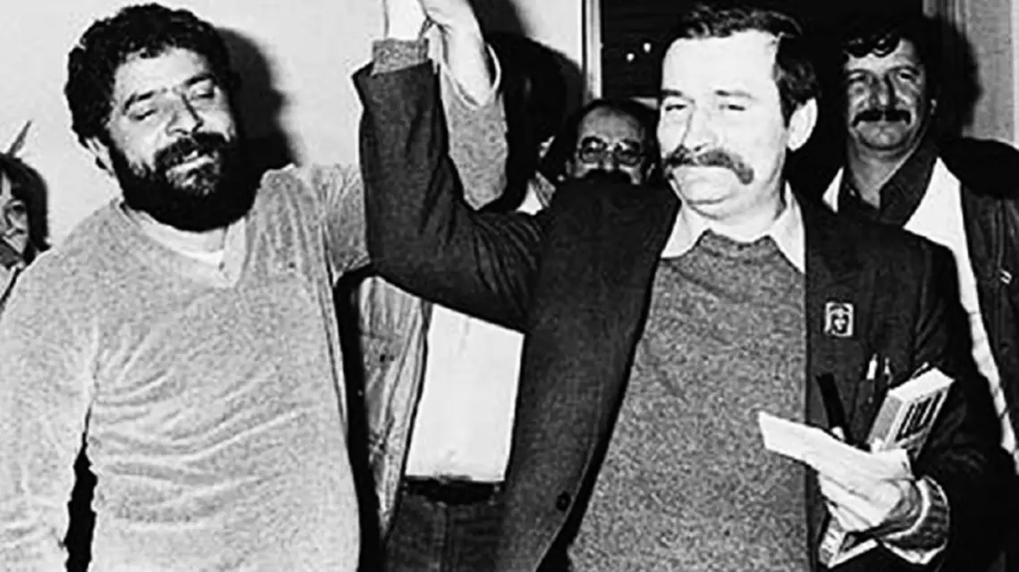 Luiz Inacio da Silva i Lech Wałęsa, Rzym 1981 r. / fot. Confederazione Italiana Sindicati Lavoratori / 