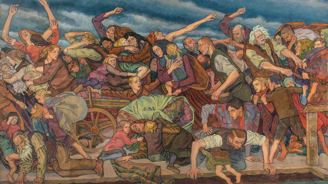 Jan Rembowski, Uchodźcy, 1915, olej, płótno / MNW / MATERIAŁY PRASOWE