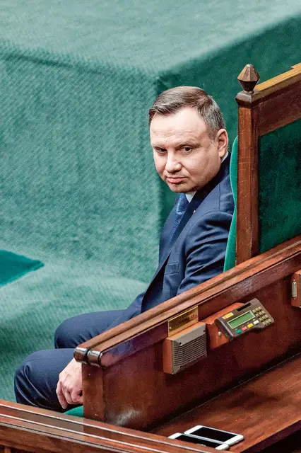 Andrzej Duda podczas pierwszego posiedzenia Sejmu IX kadencji, Warszawa, listopad 2019 r. / TOMASZ PACZOS / FOTONOVA
