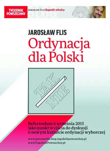 Okładka e-booka Jarosława Flisa "Ordynacja dla Polski". / 