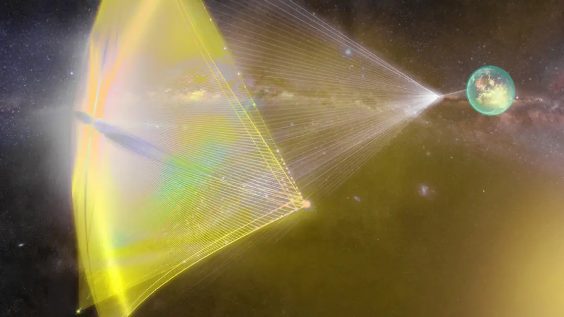 Sonda projektu Starshot z rozpostartym żaglem / / ryc. Breakthroughinitiatives.org