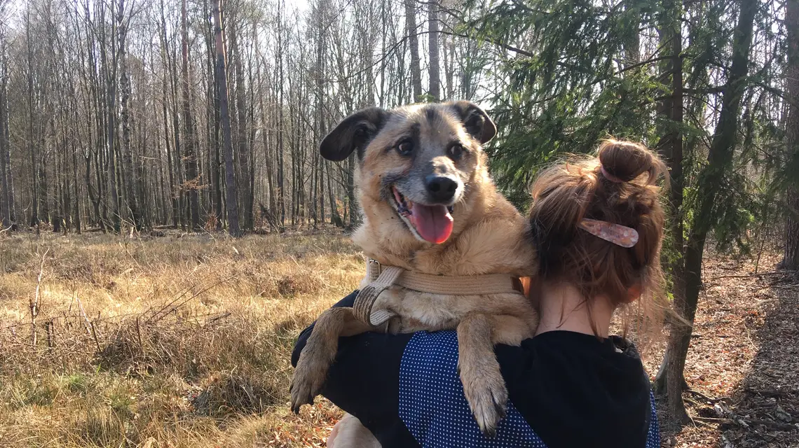 Olga Hund z psem / archiwum prywatne