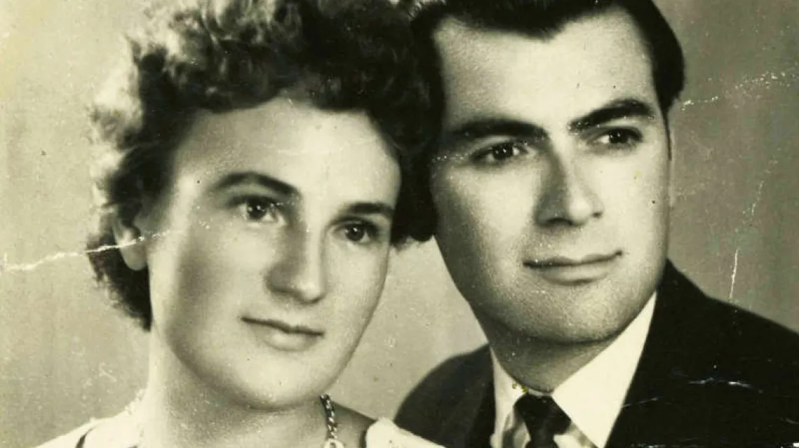 Zdjęcie ślubne Basi i Vasila, 1956 r. / Archiwum prywatne