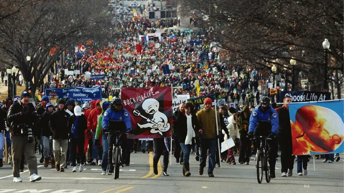 Coroczny „Marsz dla życia” przeciw legalności aborcji w USA. Waszyngton, 24 stycznia 2011 r. / fot. UPI Photo / Eyevine / East News