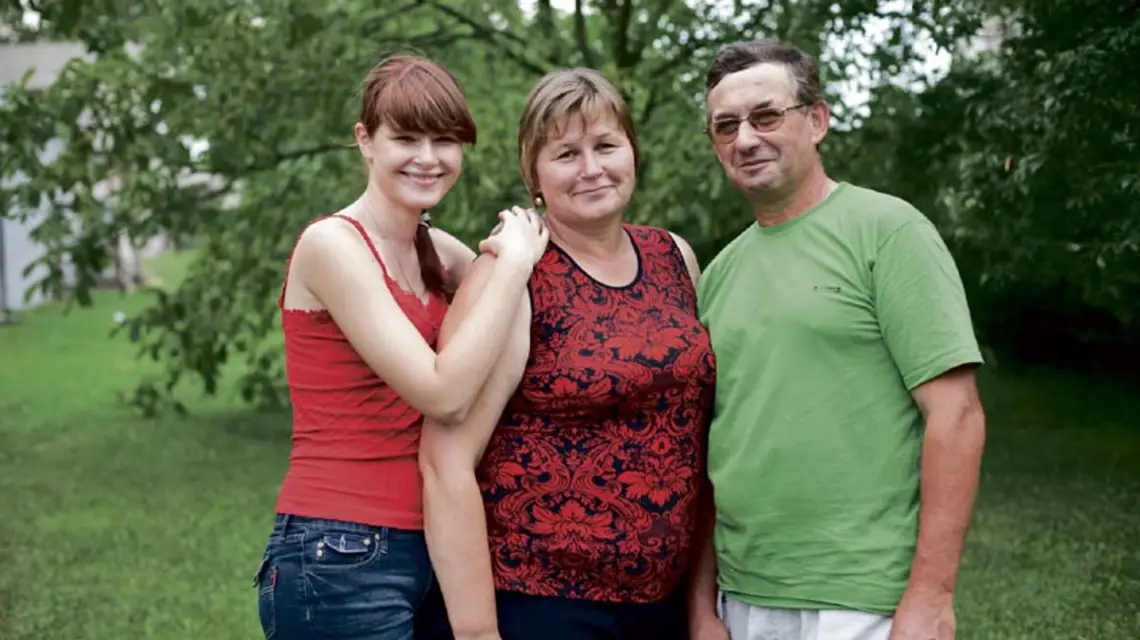 Agnieszka, Jolanta i Kazimierz Zagórscy z Kruszewa / Fot. Joanna Grochocka