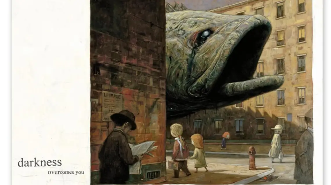 Strona z książki Shauna Tana „The Red Tree”, prawdziwego arcydzieła posród picturebooks. / Fot. www.shauntan.net