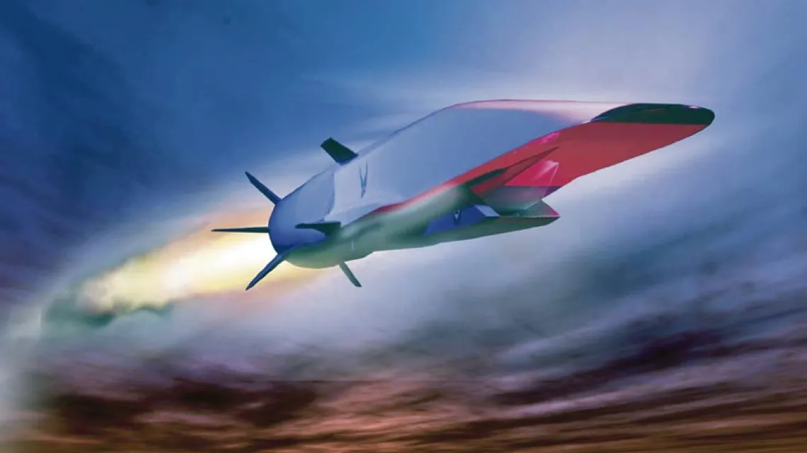 Wizualizacja testowanego przez amerykańską armię prototypu X-51A,  który osiąga sześciokrotną prędkość dźwięku. / U.S. Air Force