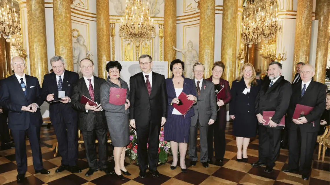 Notariusze odznaczeni Srebrnym Medalem Pamiątkowym Ministra Sprawiedliwości. / fot. Marek Kudelski