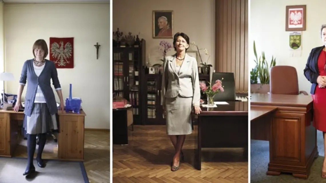 Od lewej: Zofia Oszacka, wójt gminy Lanckorona; Ewa Filipiak, burmistrz Wadowic; Barbara Małecka, wójt gminy Stary Dzików / Fot. Grażyna Makara