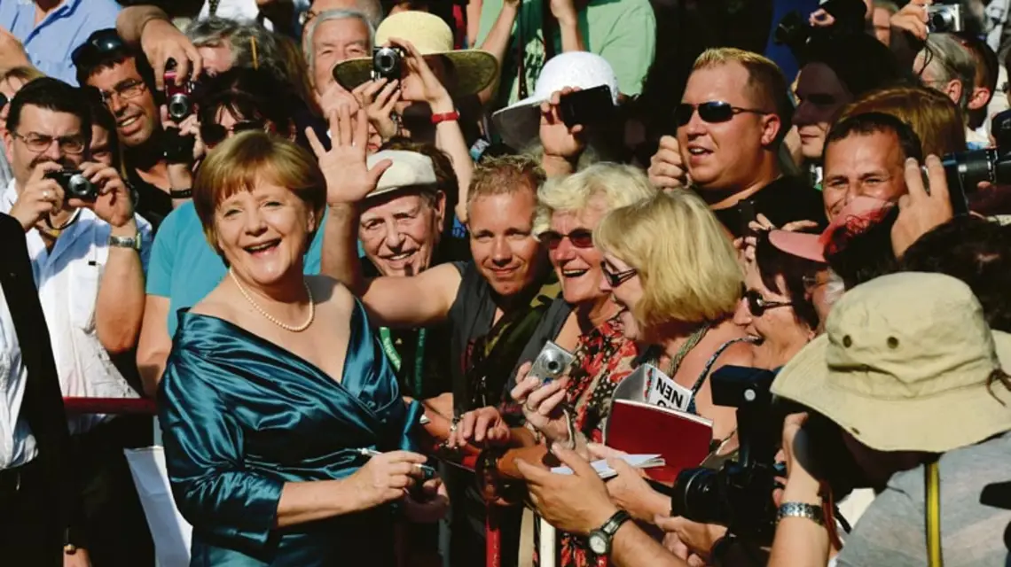 Angela Merkel na festiwalu wagnerowskim w Bayreuth, 25 lipca 2012 r. / Fot. Christof Stache / Afp Photo / East News
