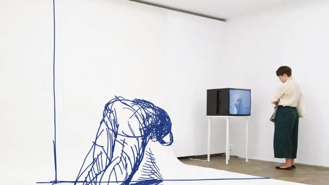 Olaf Brzeski, „Upadek człowieka, którego nie lubię”, 2012 r. Film, instalacja / Fot. Maciej Zaniewski / Galeria Arsenał