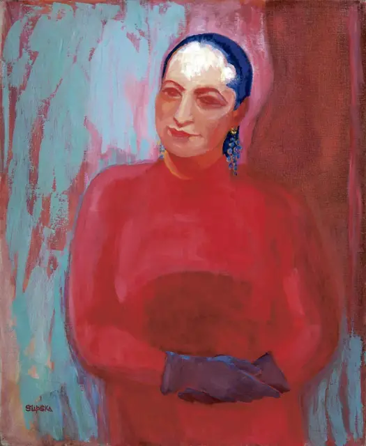 Sara Lipska, Portret Heleny Rubinstein, olej, płótno, kolekcja prywatna / Fot. Muzeum Rzeźby im. Xawerego Dunikowskiego