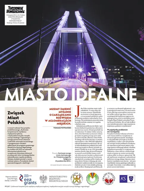 Iluminacja nowego mostu tramwajowego im. Władysława Jagiełły; Bydgoszcz, 23 października 2012 r. / Fot. Łukasz Nowaczyk / AGENCJA GAZETA