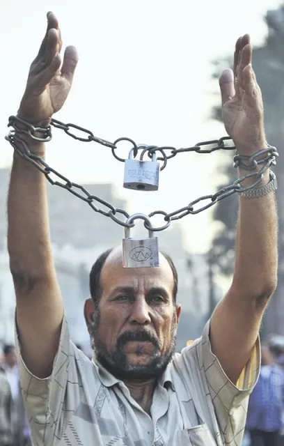 Protest przeciwko prezydentowi Mursiemu; plac Tahrir, Kair, 27 listopada 2012 r. / Fot. Maciej Tumulec