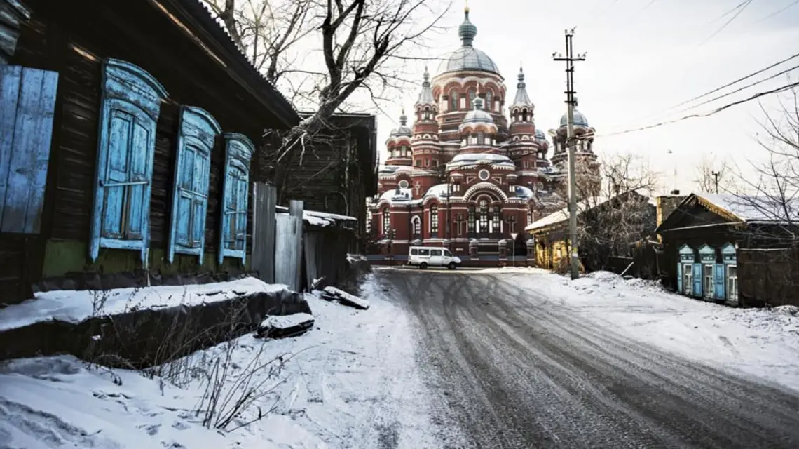 Cerkiew Przemienienia Pańskiego w Irkucku, grudzień 2012 r. / Fot. Jakub Szymczuk