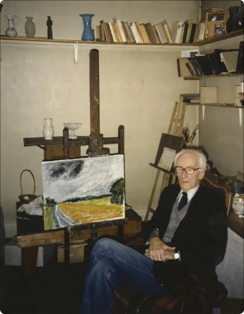 Józef Czapski w pracowni w Maisons-Laffitte, 1986 r. / Fot. T. Walczak / Archiwum Instytutu Literackiego