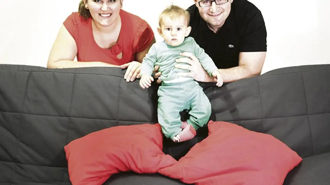 Rodzina Bułatów: Joanna, syn Bartek i Przemysław, 22 grudnia 2012 r. / Fot. Grażyna Makara